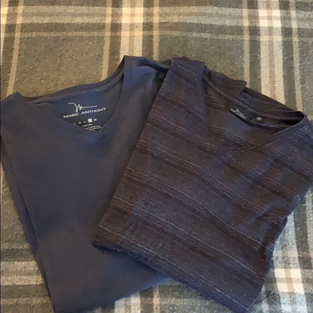 Lot of 2 Marc Anthony v neck shirts
